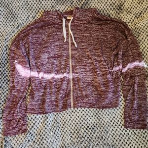 American Eagle Women's XL Plum Zip Up Hoodie
